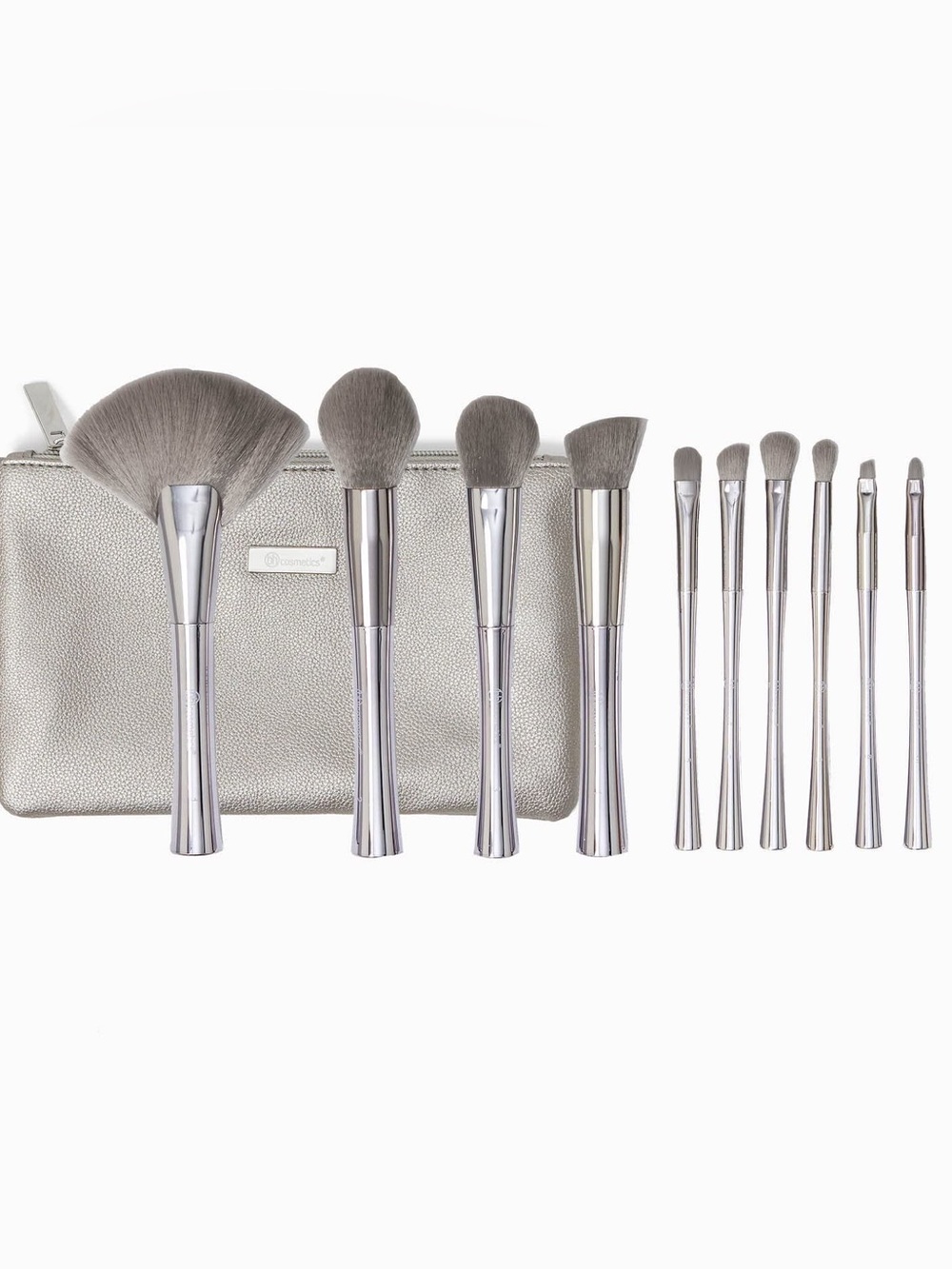Bh cosmetics Smoke ‘N Mirrors 10 piece brush set with cosmetics bag NIB